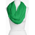 Fashion solid polyester voile infinity scarf